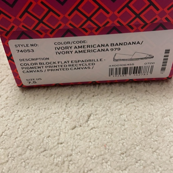 Tory Burch Espadrilles NWT 7.5 - Picture 3 of 4
